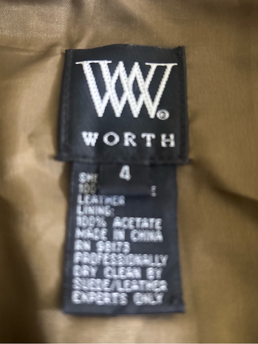 Vintage Olive suede skirt by department store label “worth” size 4 - Picture 3 of 5